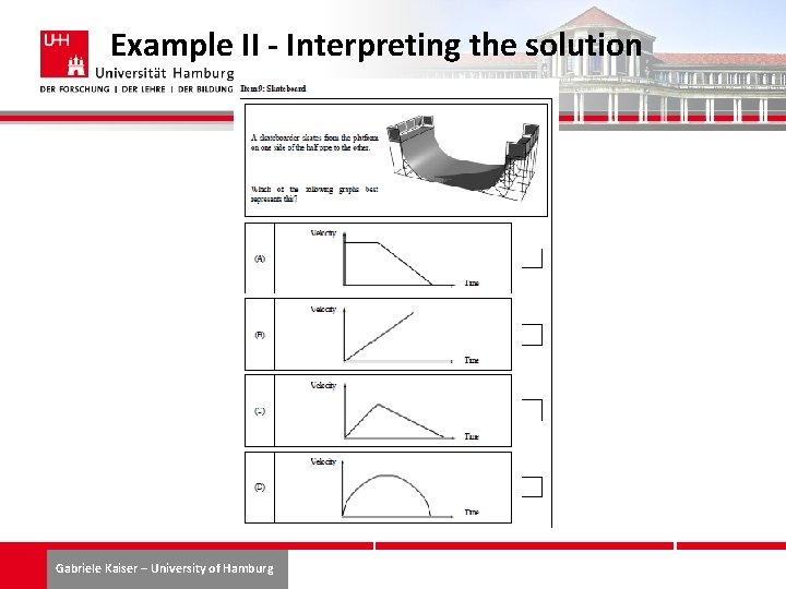 Example II - Interpreting the solution Gabriele Kaiser – University of Hamburg 
