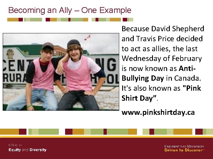 Becoming an Ally – One Example Because David Shepherd and Travis Price decided to