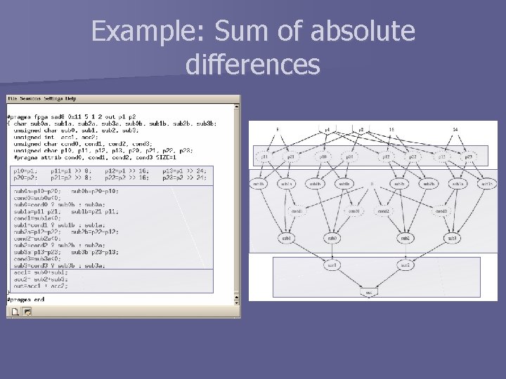 Example: Sum of absolute differences 