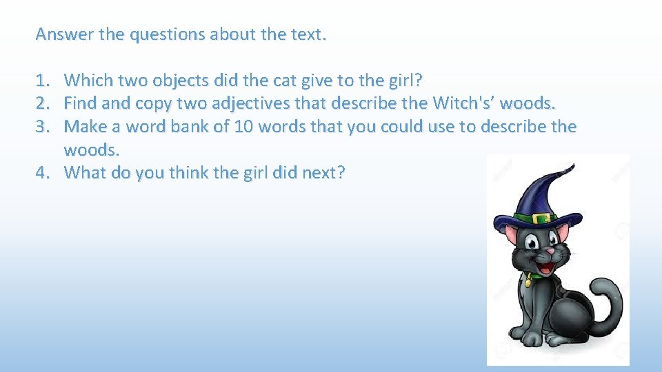 Answer the questions about the text. 1. 2. 3. Which two objects did the