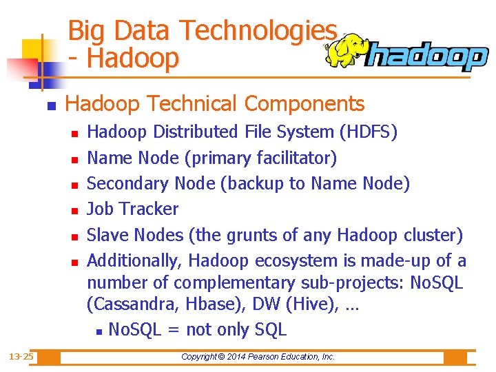 Big Data Technologies - Hadoop n Hadoop Technical Components n n n 13 -25
