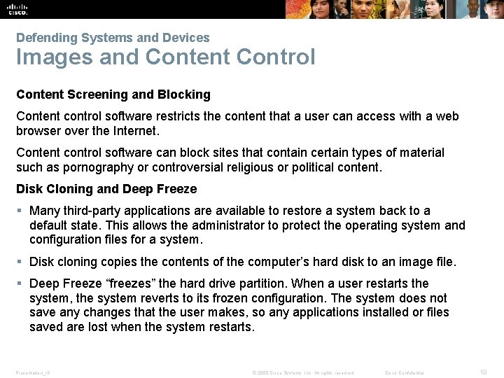 Defending Systems and Devices Images and Content Control Content Screening and Blocking Content control