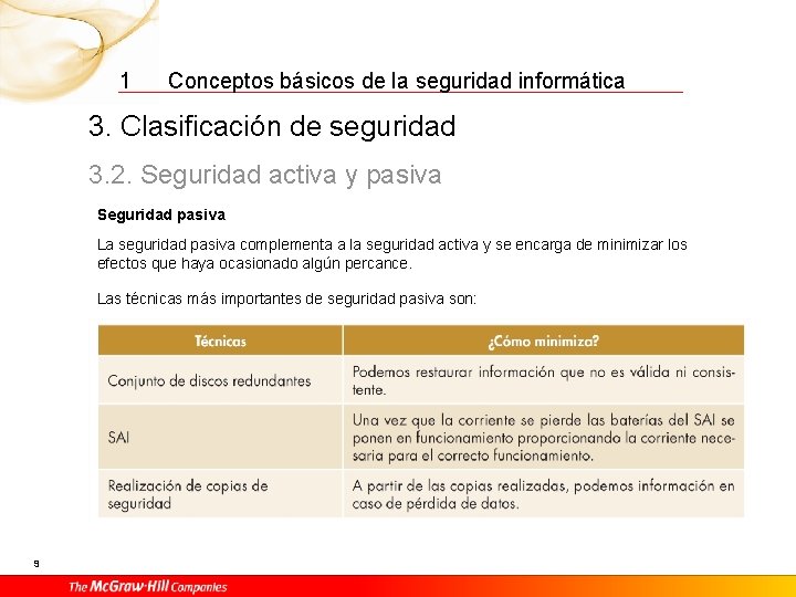 1 Conceptos básicos de la seguridad informática 3. Clasificación de seguridad 3. 2. Seguridad