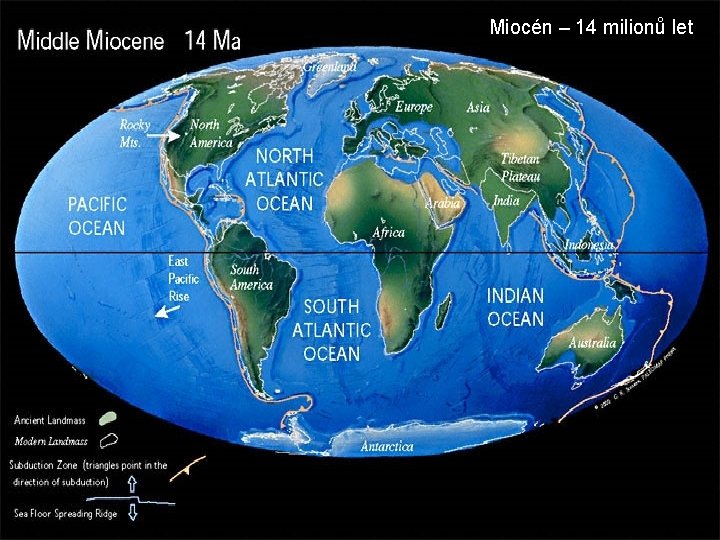 Miocén – 14 milionů let Miocen – 14 milionů 