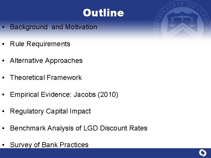 Outline • Background and Motivation • Rule Requirements • Alternative Approaches • Theoretical Framework