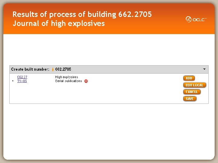 Results of process of building 662. 2705 Journal of high explosives 