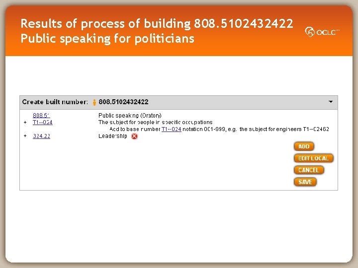 Results of process of building 808. 5102432422 Public speaking for politicians 