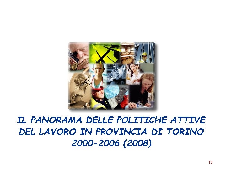 IL PANORAMA DELLE POLITICHE ATTIVE DEL LAVORO IN PROVINCIA DI TORINO 2000 -2006 (2008)