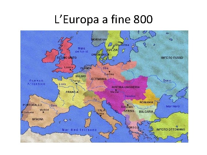 L’Europa a fine 800 