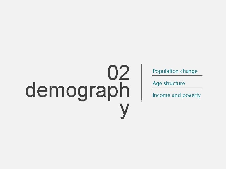 02 demograph y Population change Age structure Income and poverty 