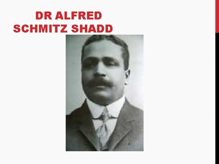 DR ALFRED SCHMITZ SHADD 