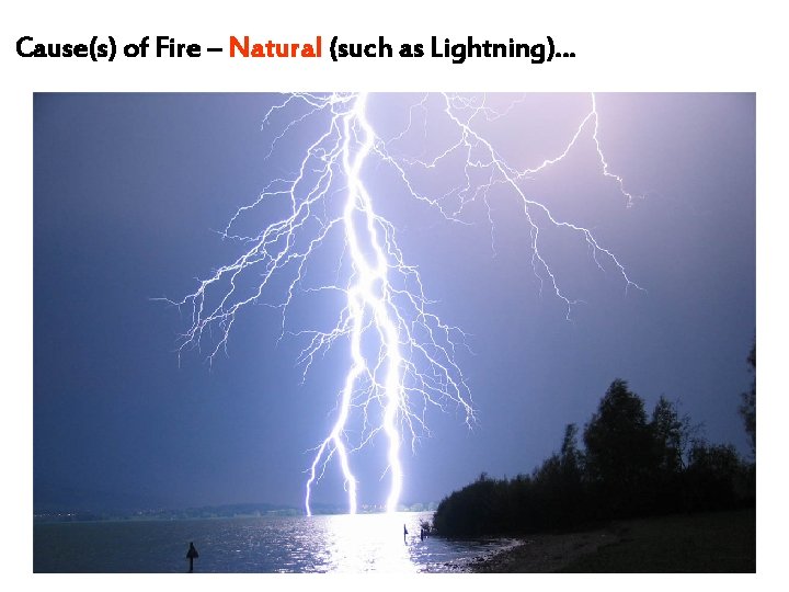 Cause(s) of Fire – Natural (such as Lightning)… 