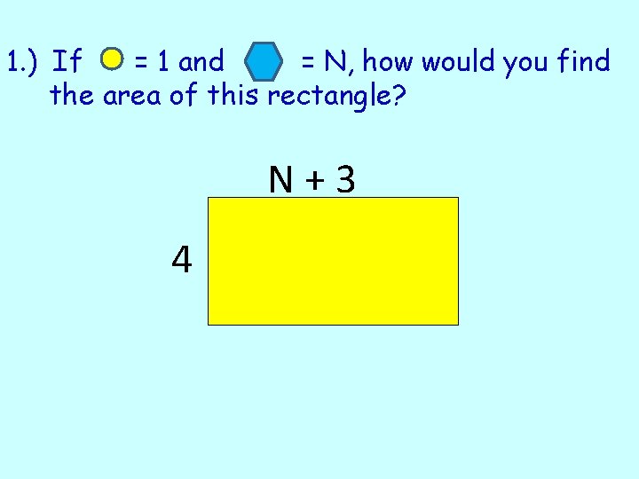 1. ) If = 1 and = N, how would you find the area