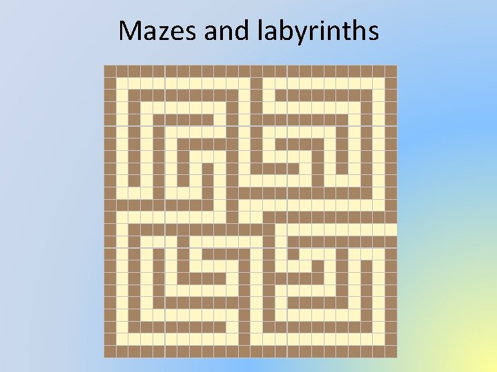 Mazes and labyrinths 
