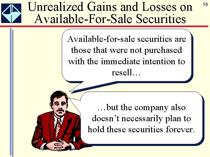 Unrealized Gains and Losses on Available-For-Sale Securities Available-for-sale securities are those that were not