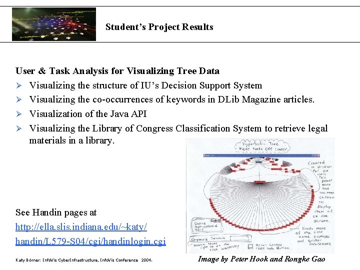 Student’s Project Results User & Task Analysis for Visualizing Tree Data Ø Visualizing the