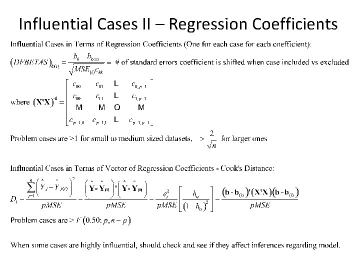 Influential Cases II – Regression Coefficients 