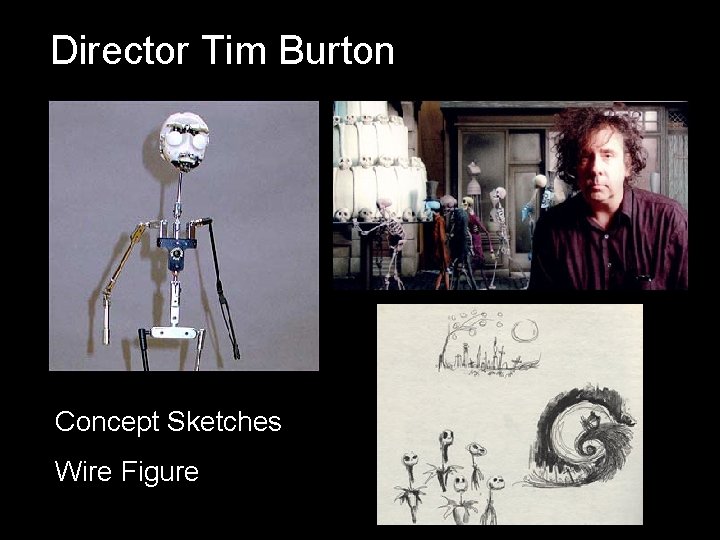 Director Tim Burton Concept Sketches Wire Figure 