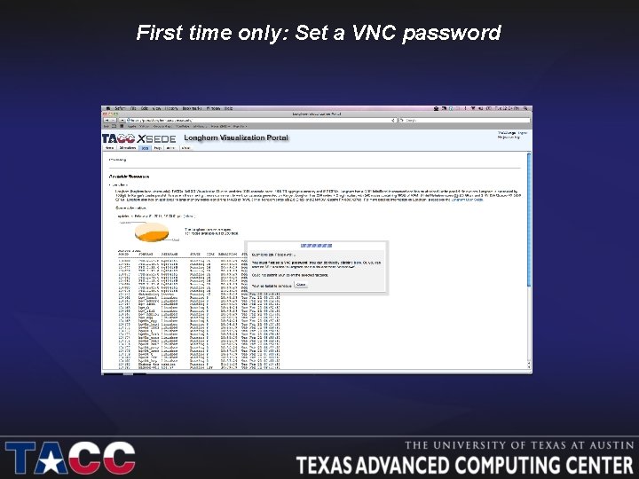 First time only: Set a VNC password 