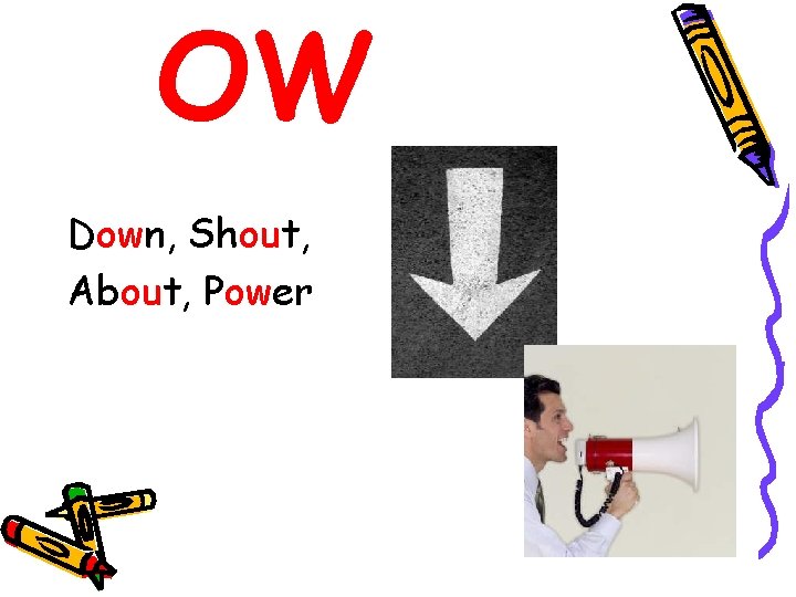 OW Down, Shout, About, Power 