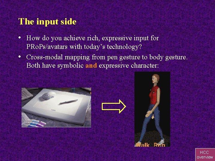 The input side • How do you achieve rich, expressive input for • PRo.