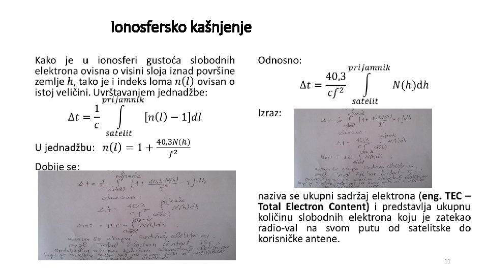 Ionosfersko kašnjenje • • 11 