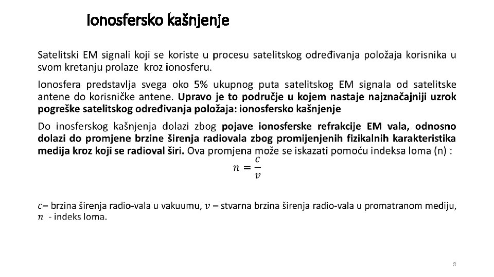 Ionosfersko kašnjenje • 8 