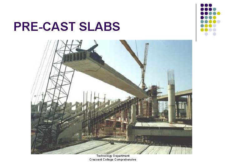 PRE-CAST SLABS Technology Department Crescent College Comprehensive 