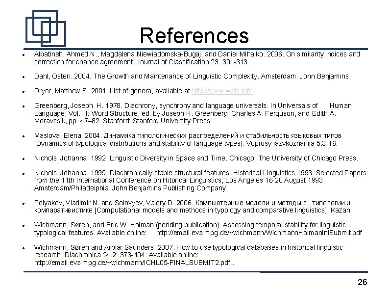 References Albatineh, Ahmed N. , Magdalena Niewiadomska-Bugaj, and Daniel Mihalko. 2006. On similarity indices