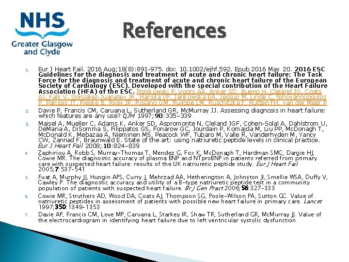 References 1. 2. 3. 4. 5. 6. 7. Eur J Heart Fail. 2016 Aug; References 1. 2. 3. 4. 5. 6. 7. Eur J Heart Fail. 2016 Aug;