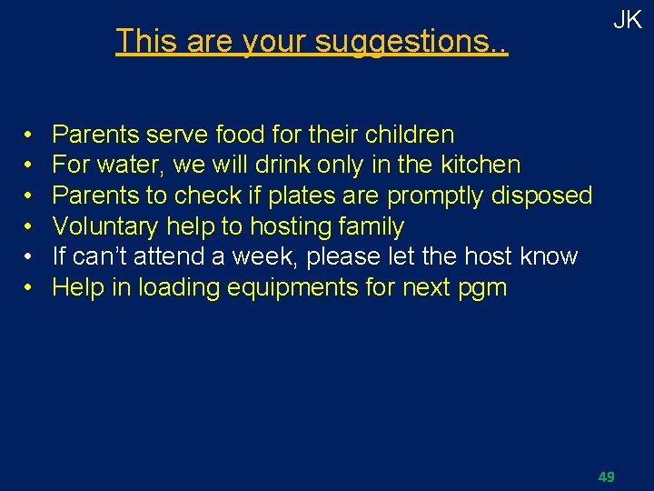 This are your suggestions. . • • • JK Parents serve food for their