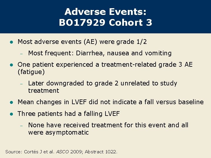 Adverse Events: BO 17929 Cohort 3 l Most adverse events (AE) were grade 1/2