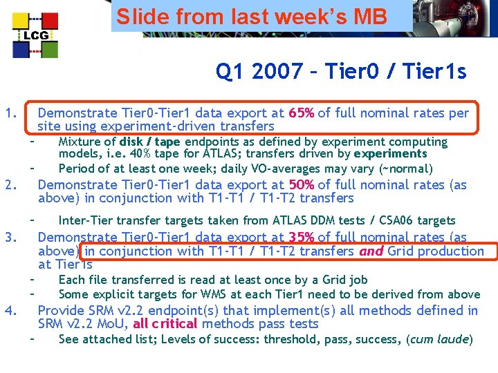 Slide from last week’s MB Q 1 2007 – Tier 0 / Tier 1