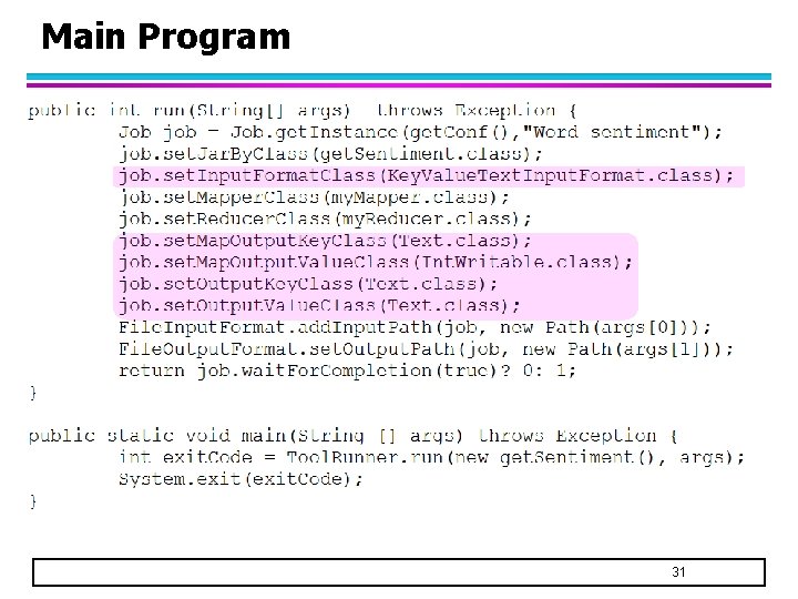 Main Program 31 