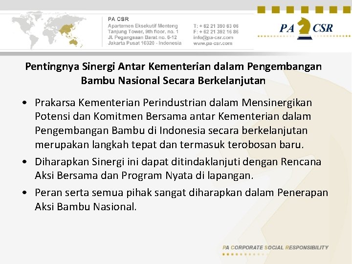 Pentingnya Sinergi Antar Kementerian dalam Pengembangan Bambu Nasional Secara Berkelanjutan • Prakarsa Kementerian Perindustrian