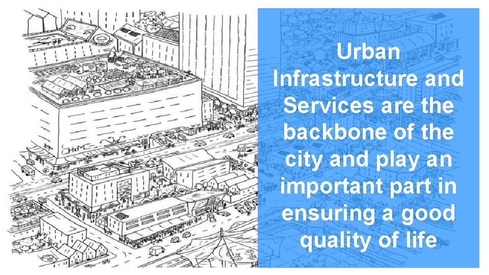 Urban Infrastructure and Services are the backbone of the city and play an important