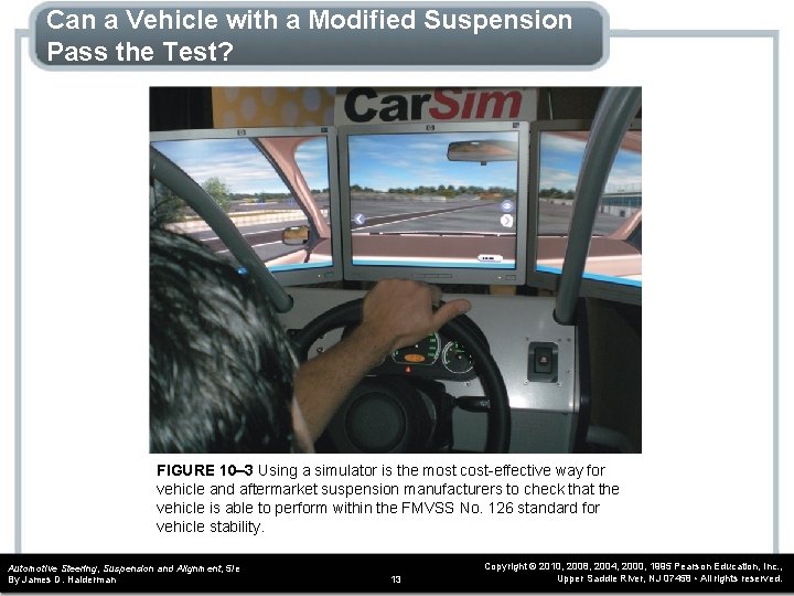 Can a Vehicle with a Modified Suspension Pass the Test? FIGURE 10– 3 Using
