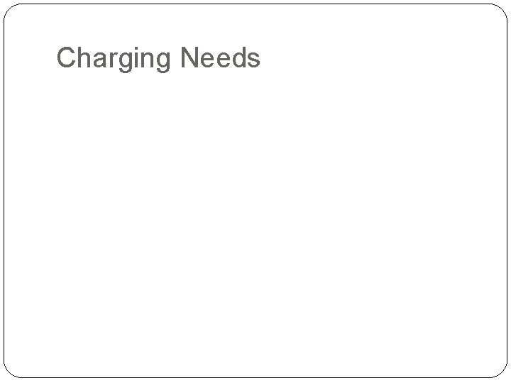 Charging Needs 
