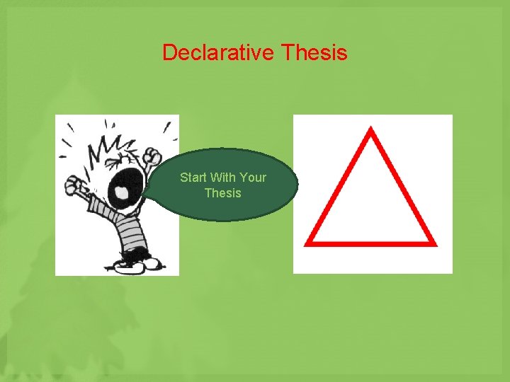 Declarative Thesis Start With Your Thesis 