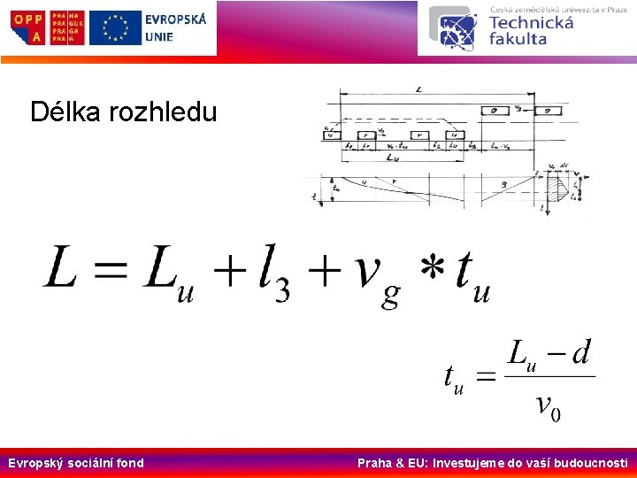 Délka rozhledu Evropský sociální fond Praha & EU: Investujeme do vaší budoucnosti 