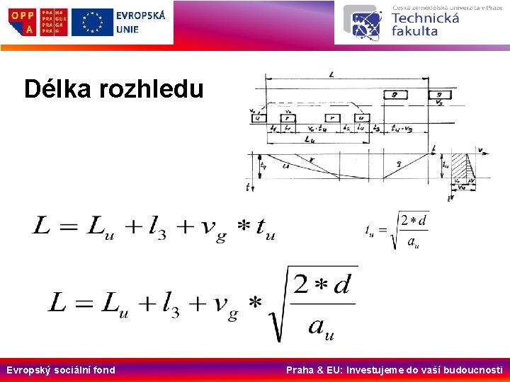 Délka rozhledu Evropský sociální fond Praha & EU: Investujeme do vaší budoucnosti 