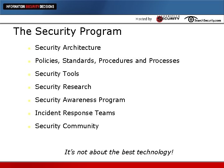 A Framework for Addressing Security and Managing Business