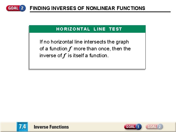 FINDING INVERSES OF NONLINEAR FUNCTIONS H O R I Z O N T A FINDING INVERSES OF NONLINEAR FUNCTIONS H O R I Z O N T A