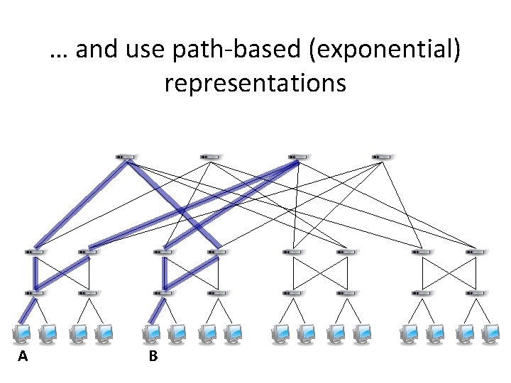 … and use path-based (exponential) representations A B 