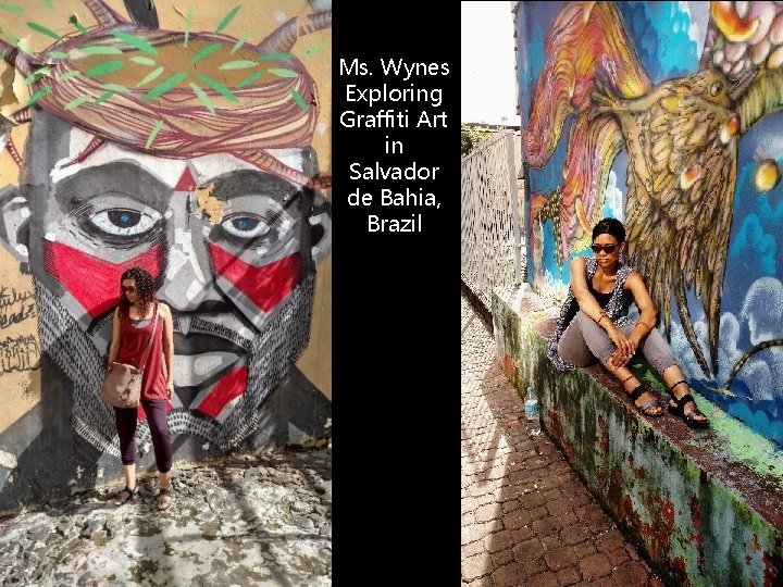 Ms. Wynes Exploring Graffiti Art in Salvador de Bahia, Brazil 