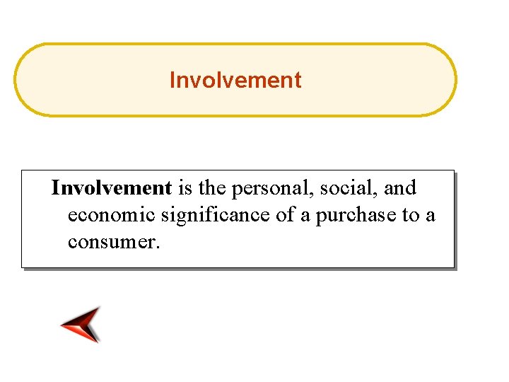Involvement is the personal, social, and economic significance of a purchase to a consumer.