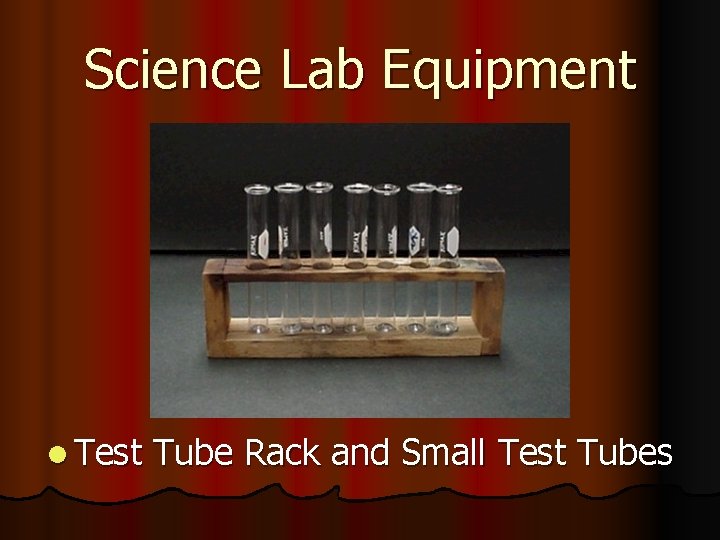 Science Lab Equipment l Test Tube Rack and Small Test Tubes 