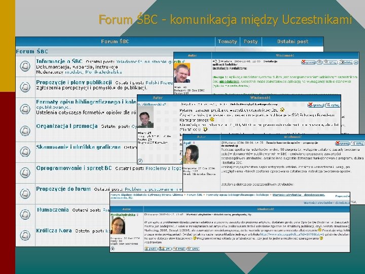 Forum ŚBC - komunikacja między Uczestnikami 