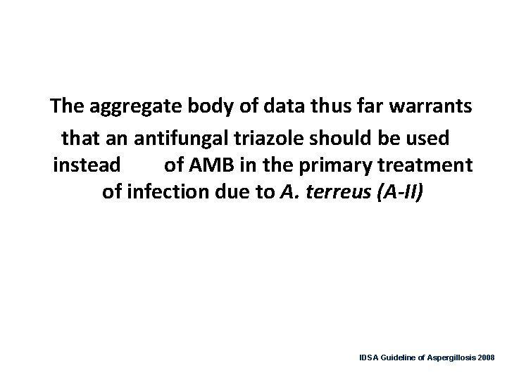 The aggregate body of data thus far warrants that an antifungal triazole should be