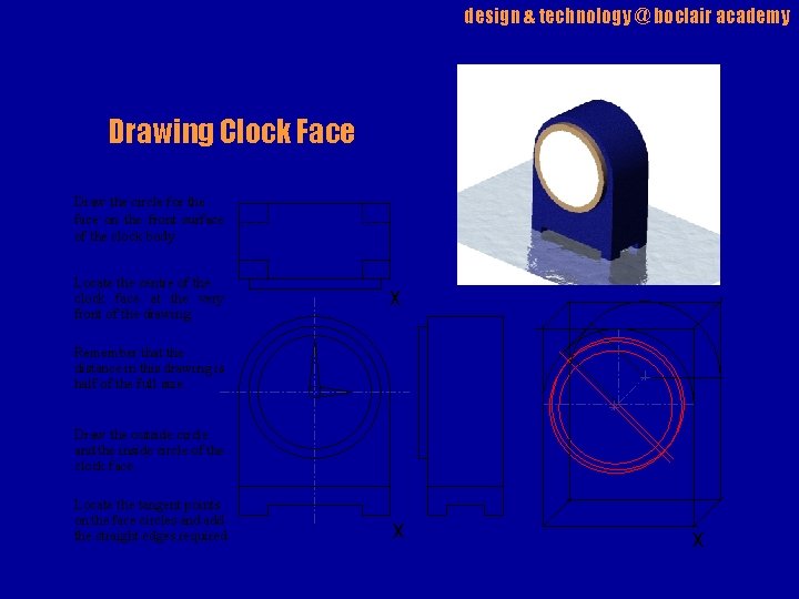 design & technology @ boclair academy Drawing Clock Face Draw the circle for the